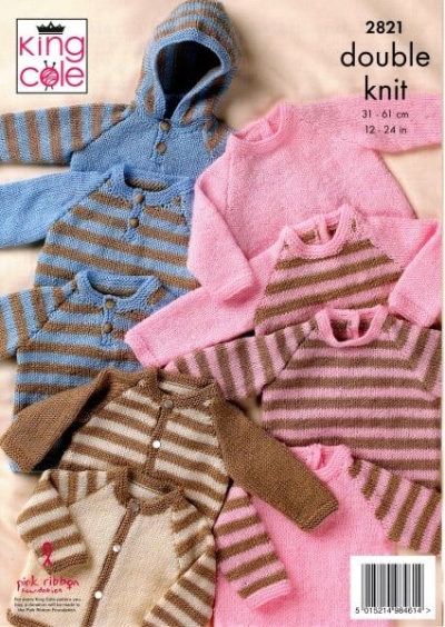 Knitting Pattern - King Cole 2821 - DK - Mix 'n' Match Raglan Sweaters and Jackets